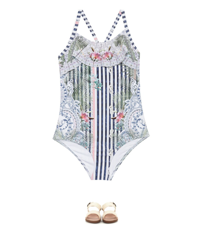 Shop Camilla Printed Swimsuit In Multicoloured