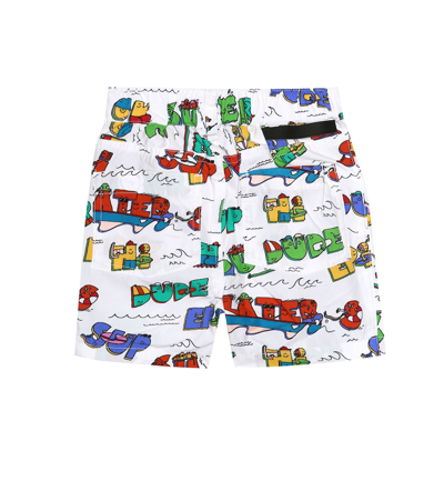 Shop Stella Mccartney Baby Printed Cotton Shorts In Multicoloured