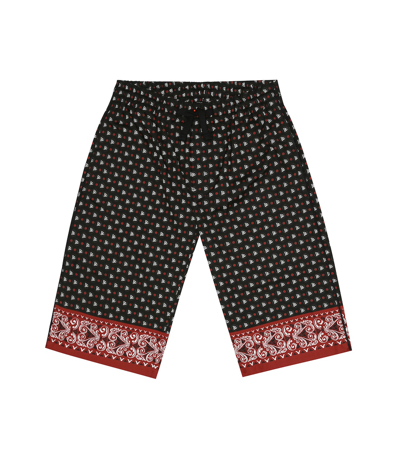 Shop Dolce & Gabbana Printed Cotton Bermuda Shorts In Multicoloured