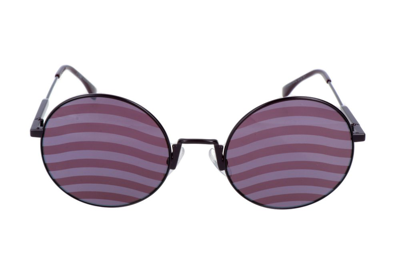 Shop Fendi Eyewear Round Frame Sunglasses In Purple