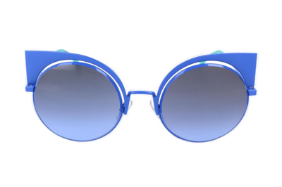Shop Fendi Eyewear Cat In Blue