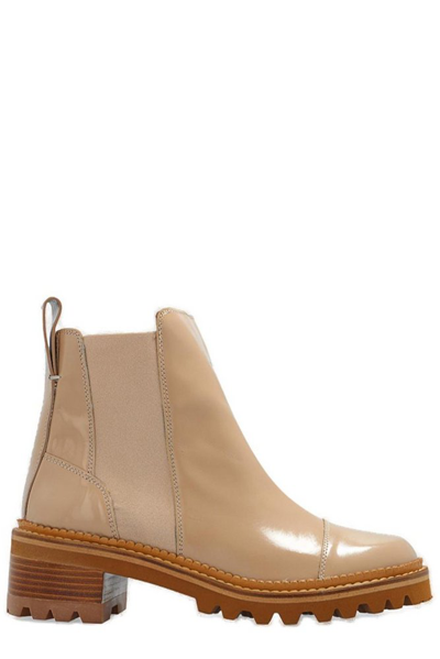 Shop See By Chloé Chelsea Ankle Boots In Beige