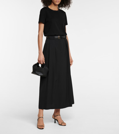 The Row Wesler Cotton Jersey T-shirt In Black