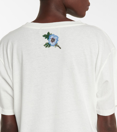 Shop Gucci Logo Cotton T-shirt In White