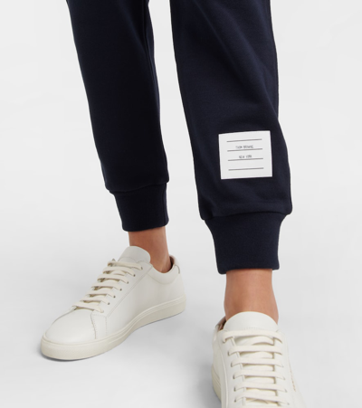 Shop Thom Browne Cotton Sweatpants In Blue