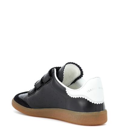 Shop Isabel Marant Beth Leather Sneakers In Black