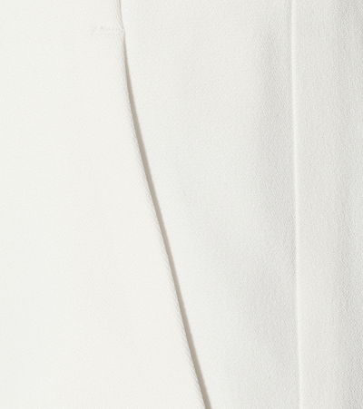 Alexander Mcqueen Leaf Crepe Classic Suiting Pants In White