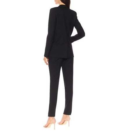 Saint Laurent Shadow Zebra Virgin Wool Blazer In Black