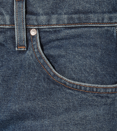 Goldsign High-rise Cropped Wide-leg Jeans In Blue
