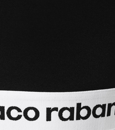 Shop Paco Rabanne Logo Sports Bra In Black