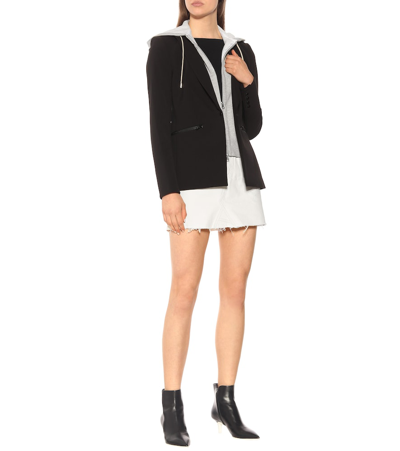 Shop Veronica Beard Scuba Dickey Hooded Jacket In Black