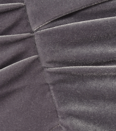 Shop Alexandre Vauthier Velvet Miniskirt In Grey