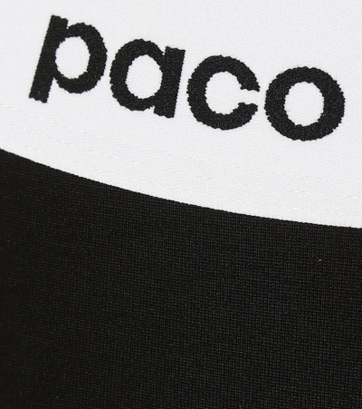 Shop Paco Rabanne Logo Leggings In Black