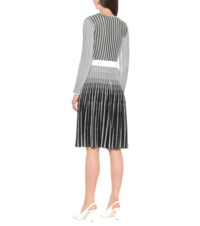 Shop Jonathan Simkhai Striped Stretch-knit Midi Skirt In Black