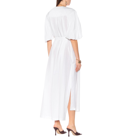 Shop Chloé Cotton Midi Dress In White