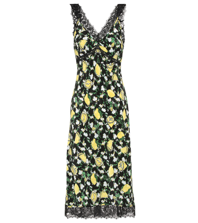 Shop Diane Von Furstenberg Issey Silk Midi Dress In Multicoloured