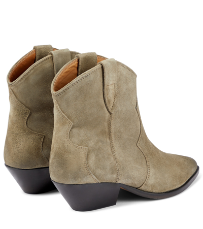 Isabel Marant Taupe Brown Calf Leather Texano Style Boots In Brown