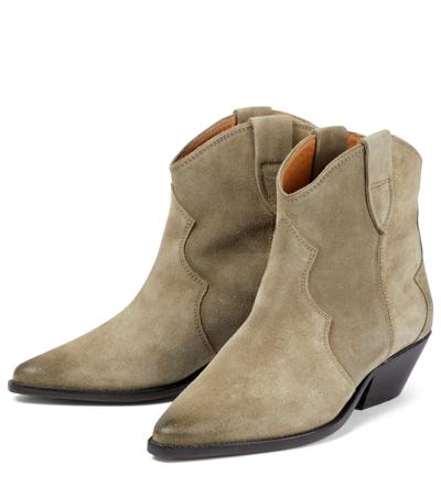 Isabel Marant Taupe Brown Calf Leather Texano Style Boots In Brown