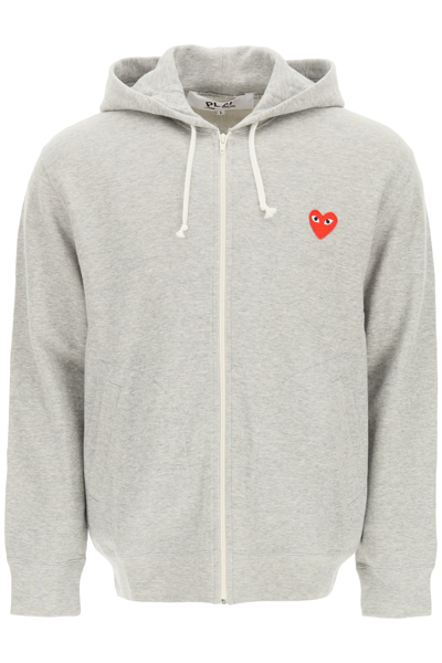 Shop Comme Des Garçons Play Full Zip Hoodie Comme Des Garcons Play