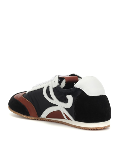 Shop Loewe Ballet Runner Nylon And Leather Sneakers In Multicoloured