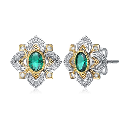 Shop Rachel Glauber Ladies Jewelry & Cufflinks C80939-e In Two-tone