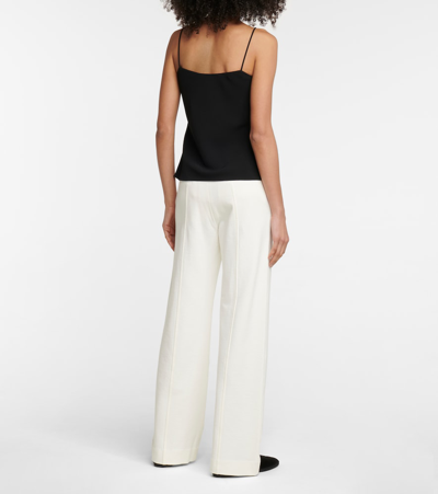 The Row Biggins Silk-strap Crepe Camisole In Black