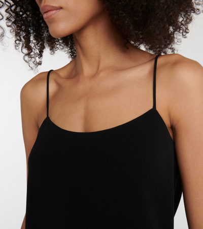 The Row Biggins Silk-strap Crepe Camisole In Black