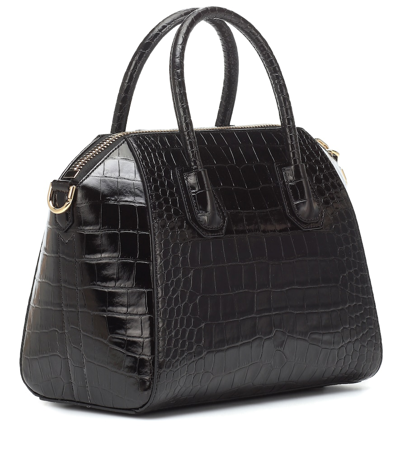 Shop Givenchy Antigona Small Leather Tote In Black