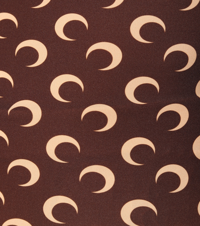 Marine Serre Icon Crescent Moon Logo-print Top In Black
