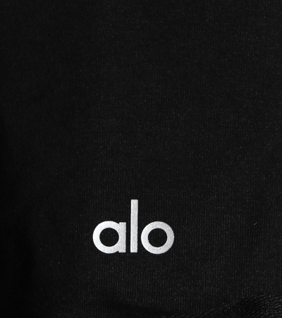 Shop Alo Yoga Double Take Cotton-blend Sweater In Black