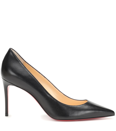Shop Christian Louboutin Kate 85 Leather Pumps In Black