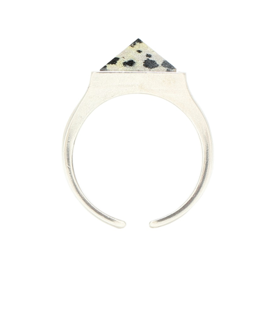 Shop Isabel Marant Stone-embellished Ring In Silver