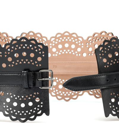 Alaïa Bustier 120 Black Corset Belt In Black