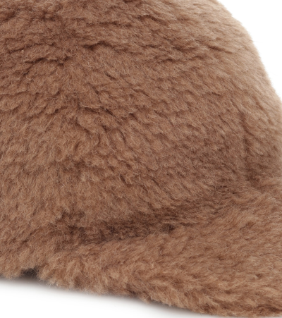 Shop Max Mara Editto Faux Fur Cap In Brown