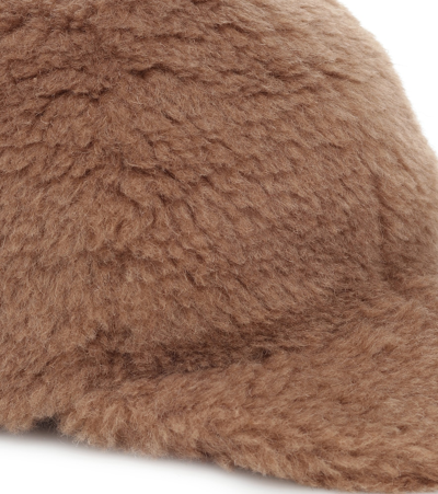 Max Mara Editto Faux Fur Cap In Brown