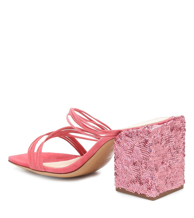 Shop Jacquemus Les Mules Estello Leather Sandals In Pink