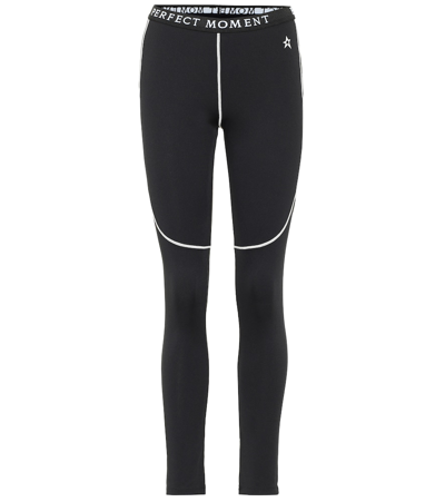Shop Perfect Moment High-rise Thermal Leggings In Black