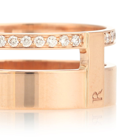 Repossi Berbere Module 18kt Rose Gold Ring With Diamonds In Gold