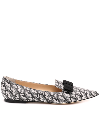 Gala printed leather ballet flats