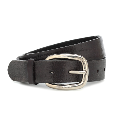 Shop Golden Goose Houston Leather Belt In Black