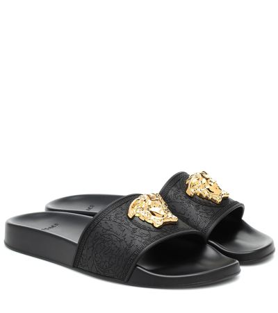 Versace black medusa online slides