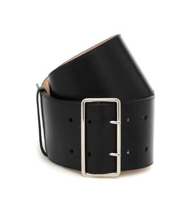 Shop Alexander Mcqueen Leather Belt In Black