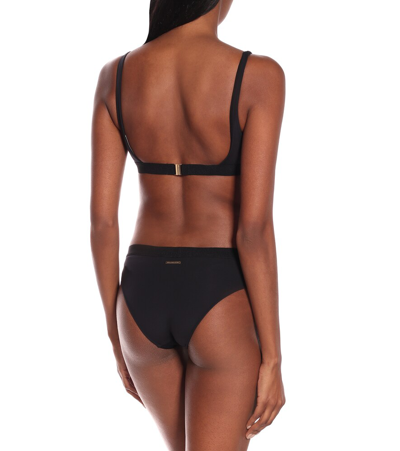 Shop Stella Mccartney Mesh-trimmed Bikini Top In Black
