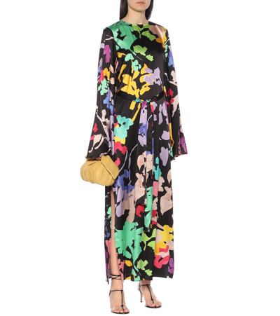 Shop Caroline Constas Lilliana Floral Stretch-silk Dress In Multicoloured