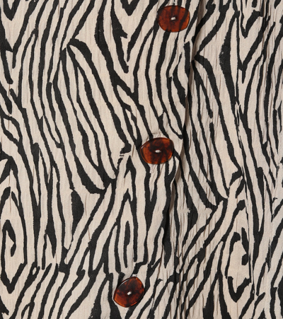 Shop Nanushka Capri Zebra-print Maxi Dress In Beige