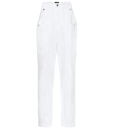 Shop Isabel Marant Kerris High-rise Jeans In White