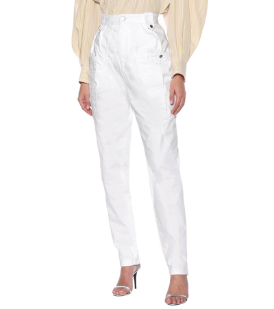 Shop Isabel Marant Kerris High-rise Jeans In White