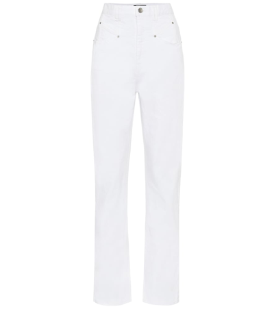 Shop Isabel Marant Dominic High-rise Straight Jeans In White