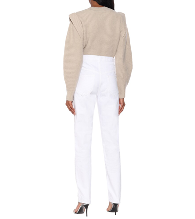 Shop Isabel Marant Dominic High-rise Straight Jeans In White