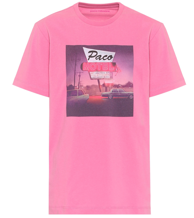 Shop Paco Rabanne Paco Motel Cotton T-shirt In Pink